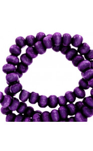 Make jewelry with a "Nature look" with these Wooden beads round 4mm Dark purple, combine them with other nature products such as leather and coconut beads and make the nicest combinations